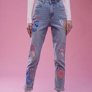 Her Universe Disney Lilo & Stitch‎ Angel Sweets Mom Jeans Hot Topic